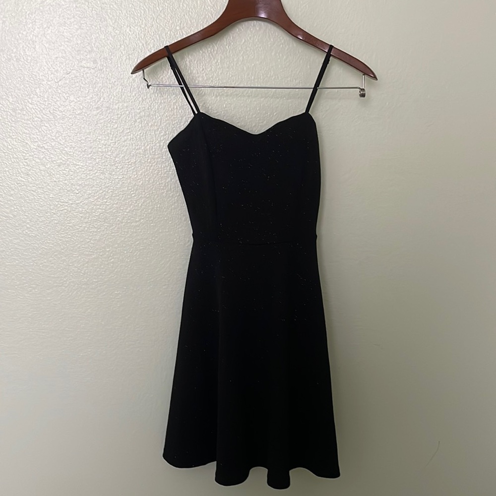 Vintage 90s Contempo Casual Sparkly Black Dress